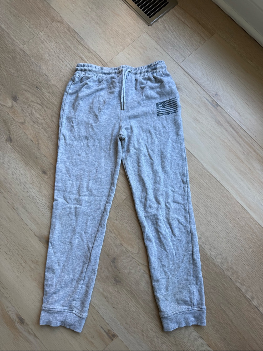 Vineyard Vines Kids Light Gray Sweatpants with Drawstring